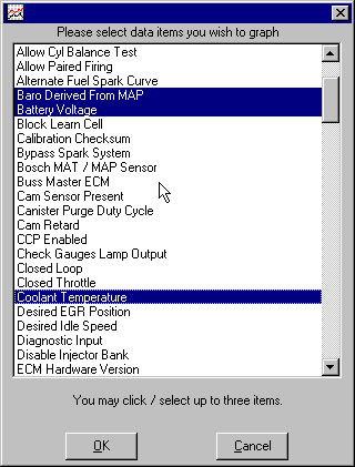 Parameter Selection Window