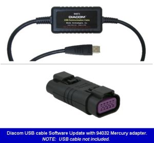 94087m - Software Update for Diacom USB Communication Cable + 94032 Mercury adapter.